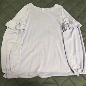 Peplum Sleeve Lavender Top